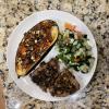 3-14-2021 Mediterranean - Lamp Chops-Cucumber tomato sald-stuffed eggplant 2