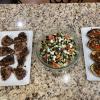 3-14-2021 Mediterranean - Lamp Chops-Cucumber tomato sald-stuffed eggplant