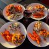 8-29-2021 Spicey Honey-Glazed Pork Chops with Peach Pico de Gallo and roasted carrots with Nuoc Cham Dressing